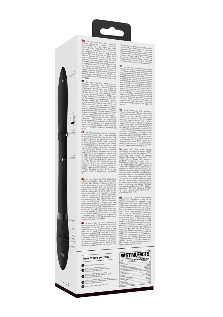 Halo - Ring Rabbit Vibrator - Zwart - Afbeelding 3