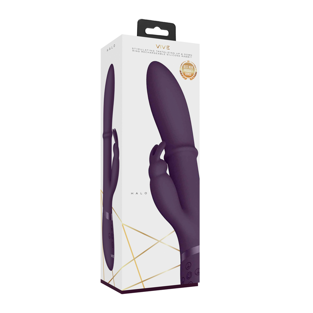 Halo - Ring Rabbit Vibrator - Paars - Afbeelding 2