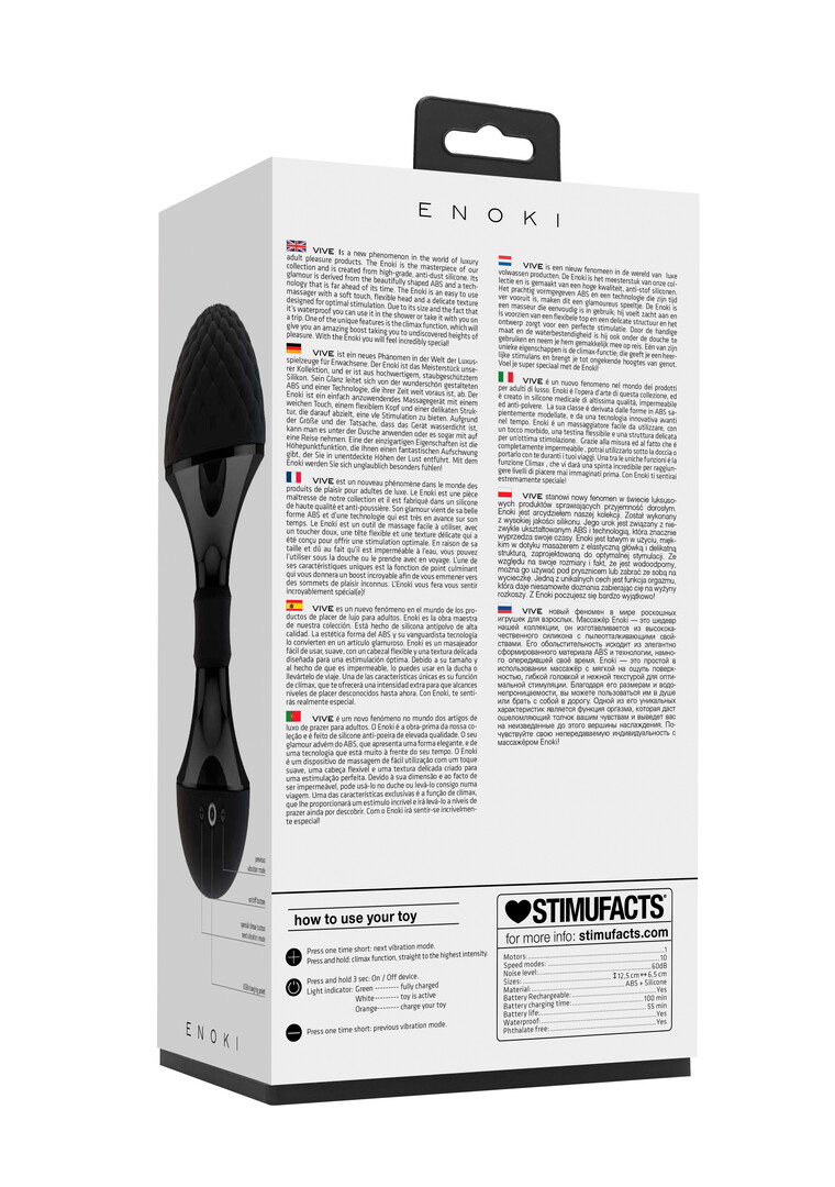 Enoki - Buigbare Massager - Zwart - Afbeelding 3