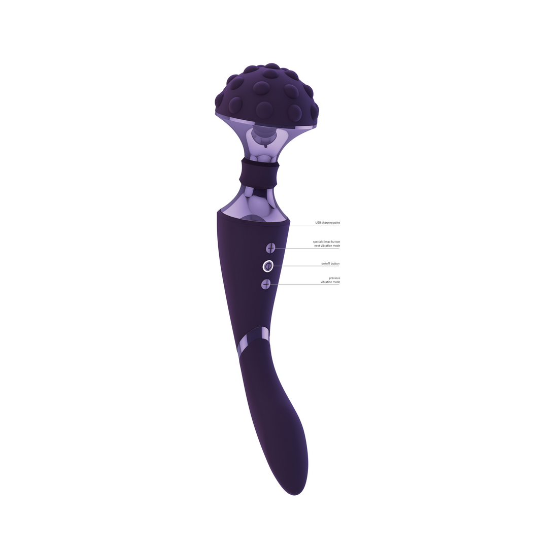 Shiatsu - Buigbare Massager Wand - Paars - Afbeelding 7