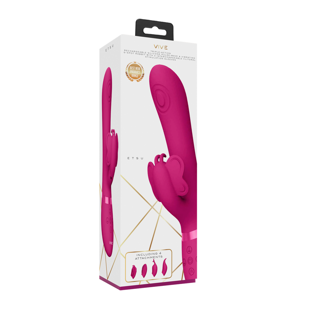 Etsu - Pulse Wave G-Spot Rabbit Clitoral Stimulator - Roze - Afbeelding 2
