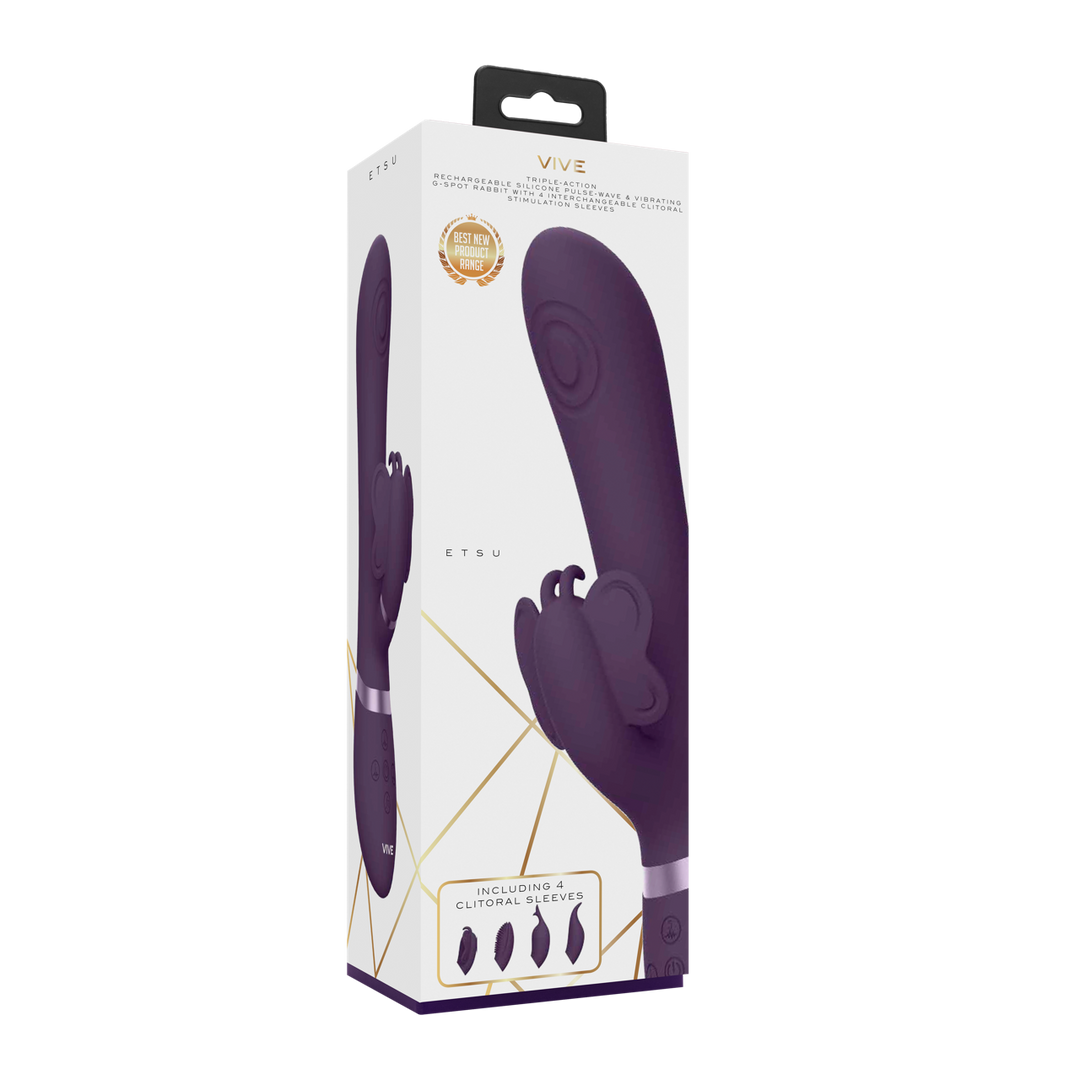 Etsu - Pulse Wave G-Spot Rabbit Clitoral Stimulator - Paars - Afbeelding 2