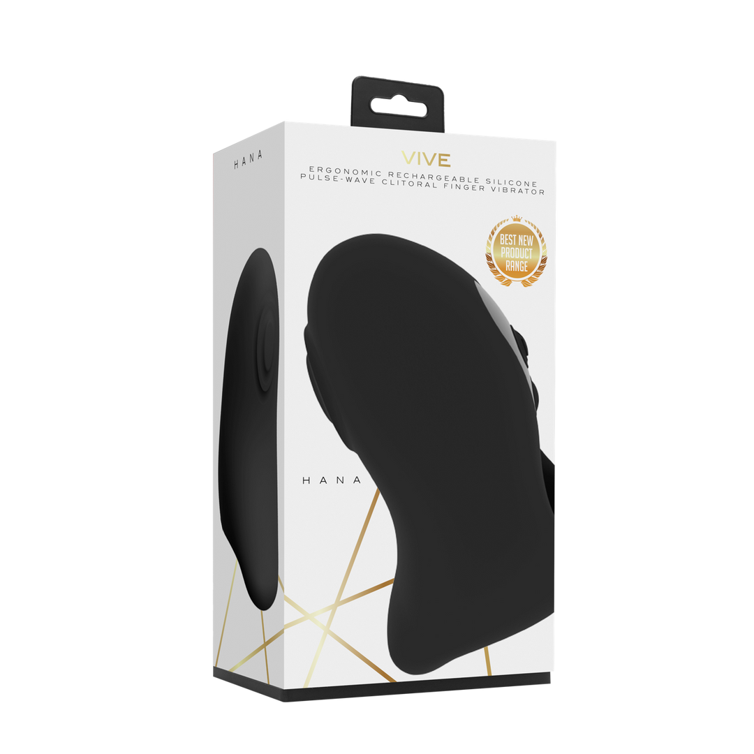 Hana - Pulse Wave Vinger Vibrator - Zwart - Afbeelding 2