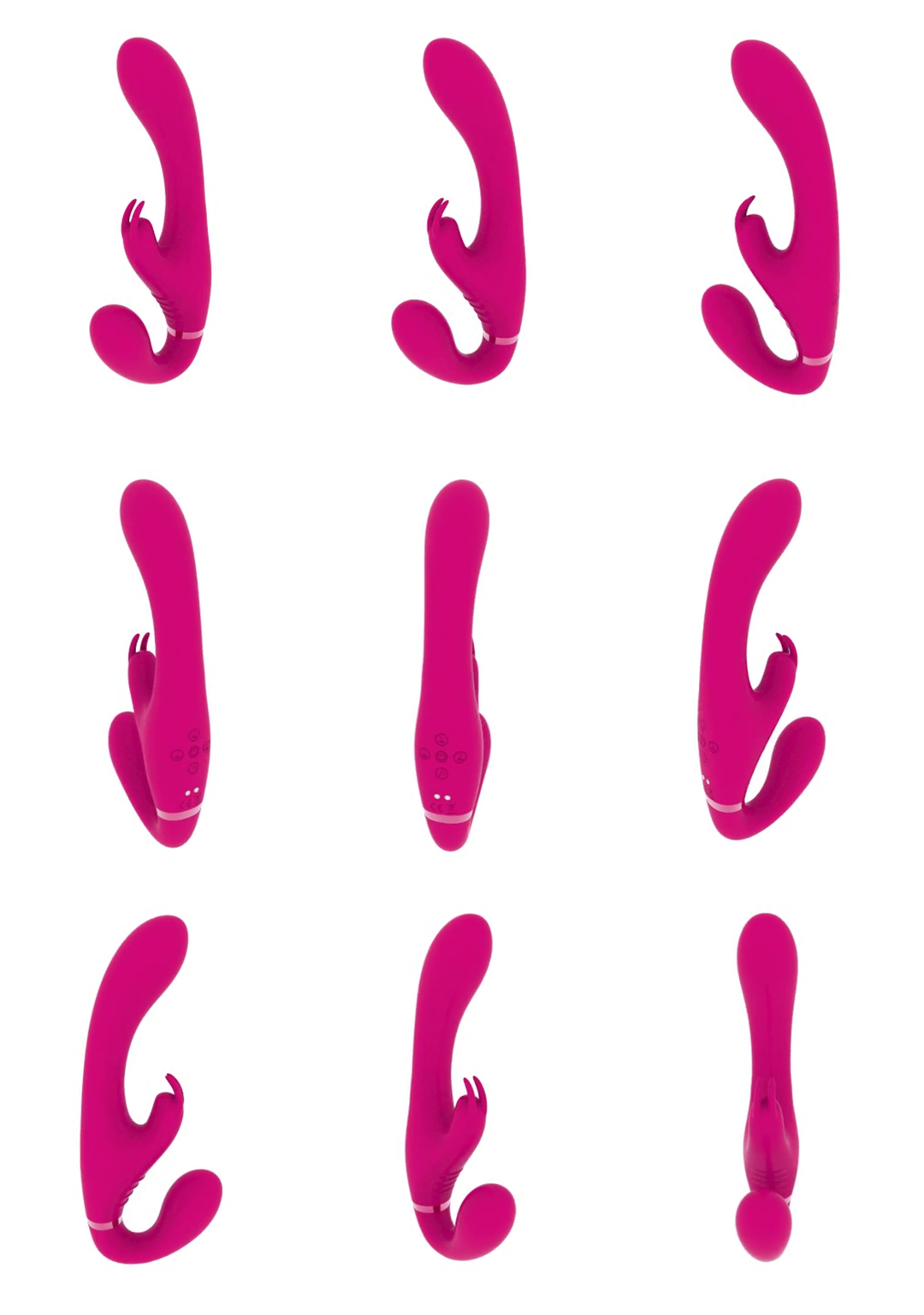 Suki - Vibrerende Strapless Strap-on Rabbit - Roze - Afbeelding 6