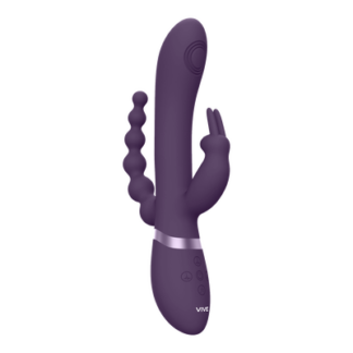 Rini - Pulse Wave Vibrating Double Penetration Rabbit - Paars