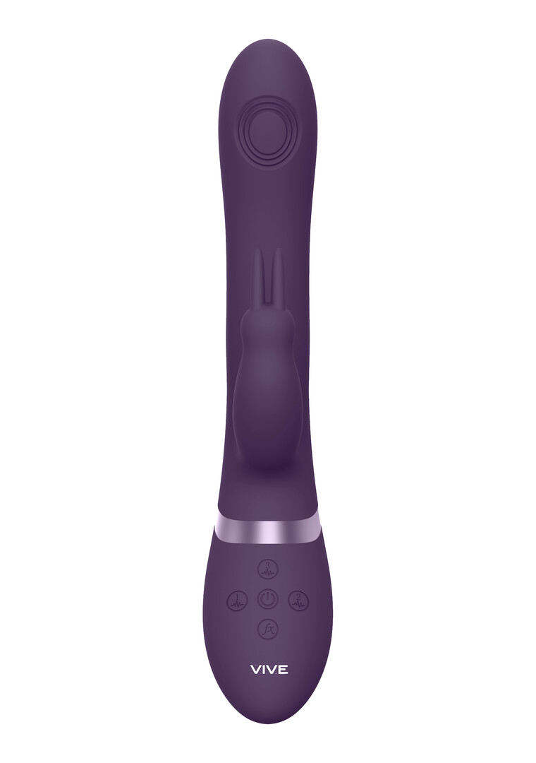 Rini - Pulse Wave Vibrating Double Penetration Rabbit - Paars - Afbeelding 3