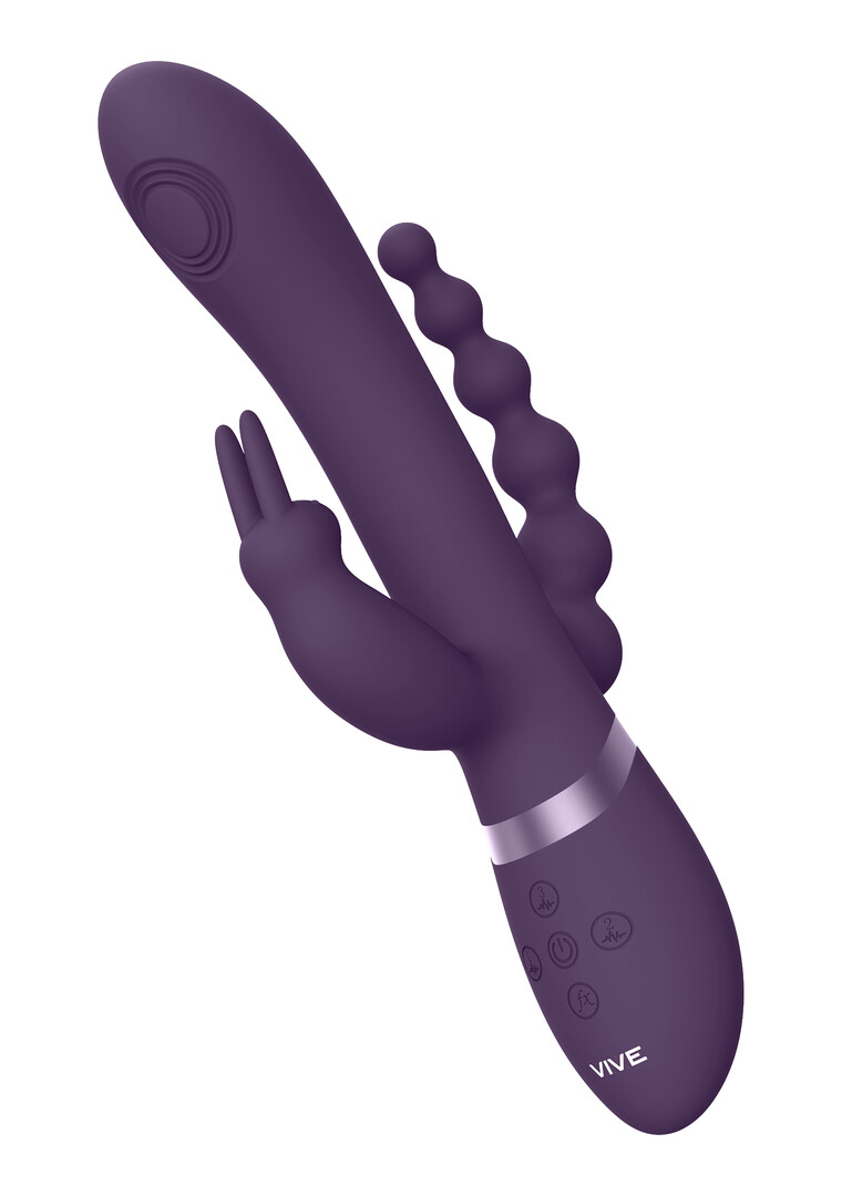 Rini - Pulse Wave Vibrating Double Penetration Rabbit - Paars - Afbeelding 5