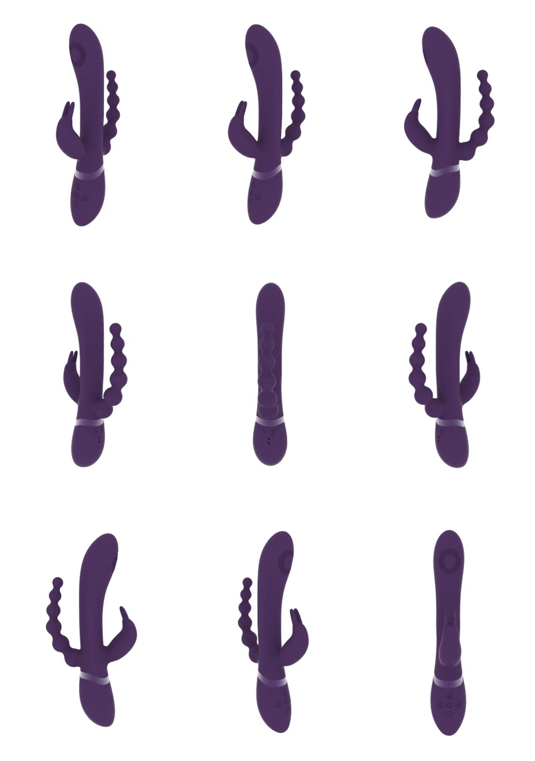 Rini - Pulse Wave Vibrating Double Penetration Rabbit - Paars - Afbeelding 7