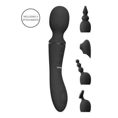 Nami - Pulse Wave Vibrating Wand - Zwart