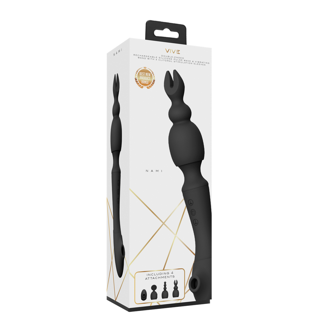 Nami - Pulse Wave Vibrating Wand - Zwart - Afbeelding 2