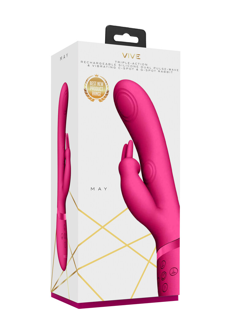 Mei - Dual Pulse-Wave Vibrating C-spot G-Spot Rabbit - Roze - Afbeelding 2