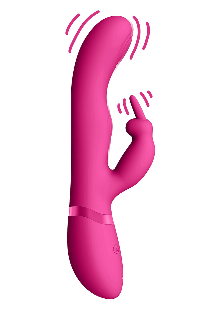 Mei - Dual Pulse-Wave Vibrating C-spot G-Spot Rabbit - Roze - Afbeelding 3