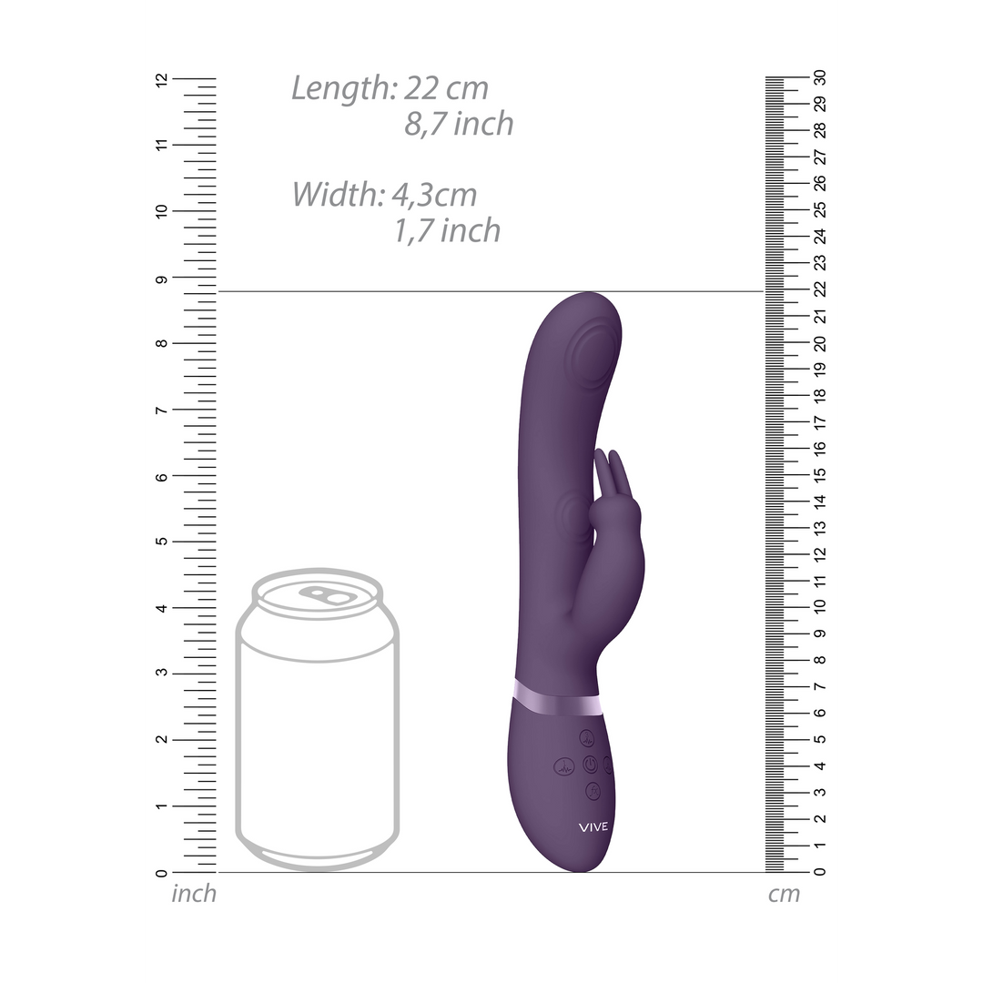 May - Dual Pulse-Wave Vibrating C-spot G-Spot Rabbit - Paars - Afbeelding 7
