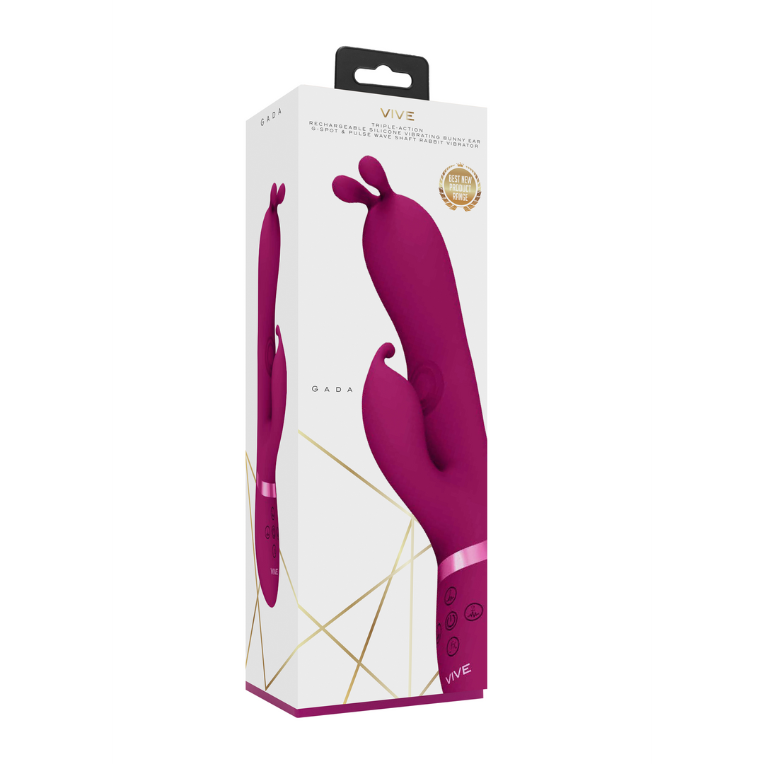 Gada - Vibrerende Bunny Ear G-Spot Rabbit met Pulse Wave Shaft - Afbeelding 2
