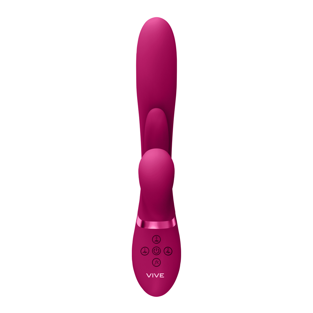 Kura - Duwende G-Spot Vibrator met Flapper Tong en Pulse Wave Stimulator - Roze - Afbeelding 4