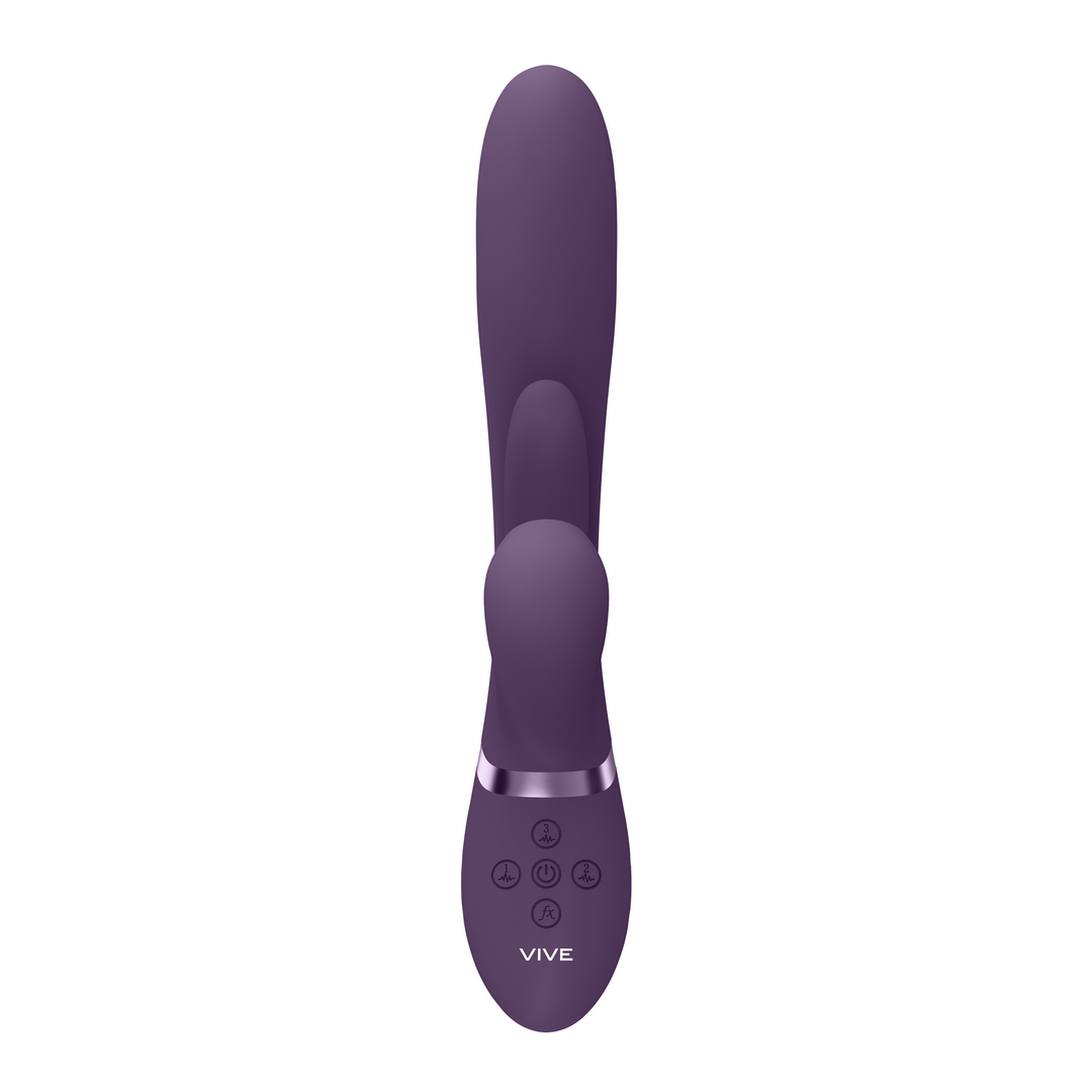 Kura - Duwende G-Spot Vibrator met Flappertong en Pulse Wave Stimulator - Paars - Afbeelding 4