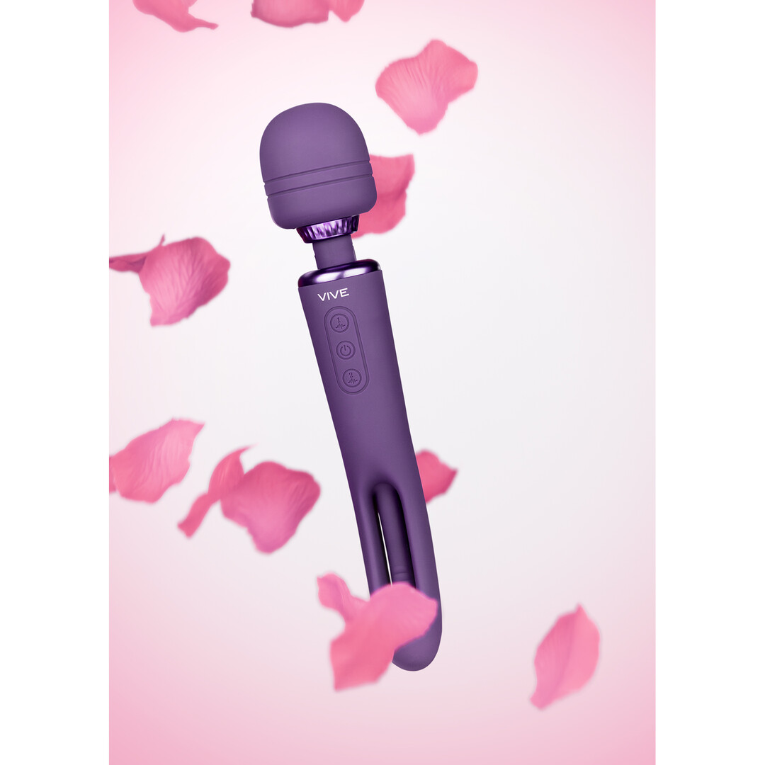 Kiku - Dubbelzijdige Wand met Innovatieve G-Spot Flapper Stimulator - Paars - Afbeelding 5