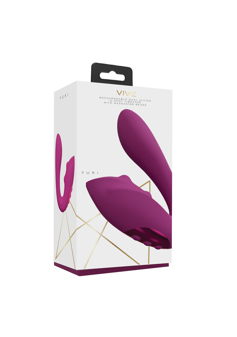 Yuki - Dual Motor G-Spot Vibrator met Masserende Parels - Roze - Afbeelding 2