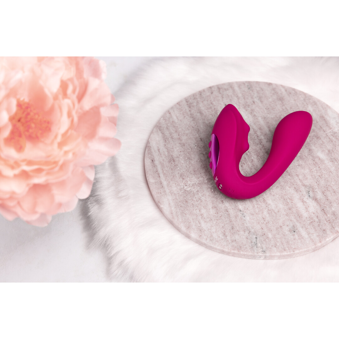 Yuki - Dual Motor G-Spot Vibrator met Masserende Parels - Roze - Afbeelding 6