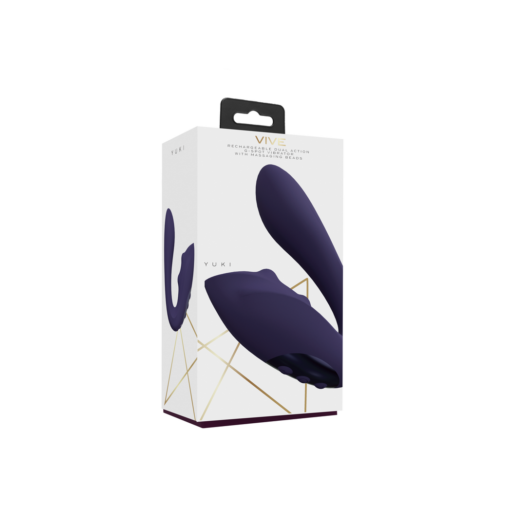 Yuki - Dual Motor G-Spot Vibrator met Massageballen - Paars - Afbeelding 2