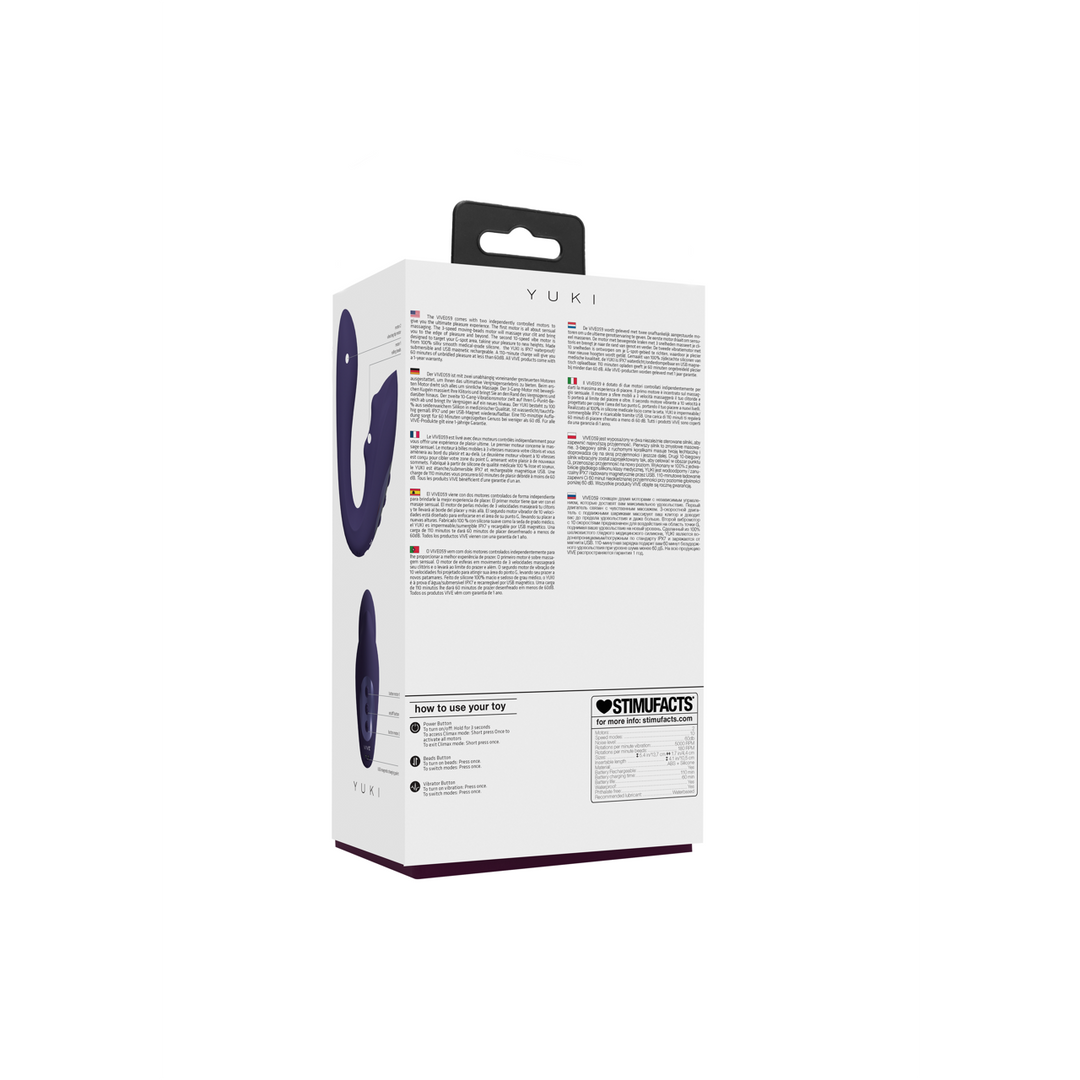 Yuki - Dual Motor G-Spot Vibrator met Massageballen - Paars - Afbeelding 3