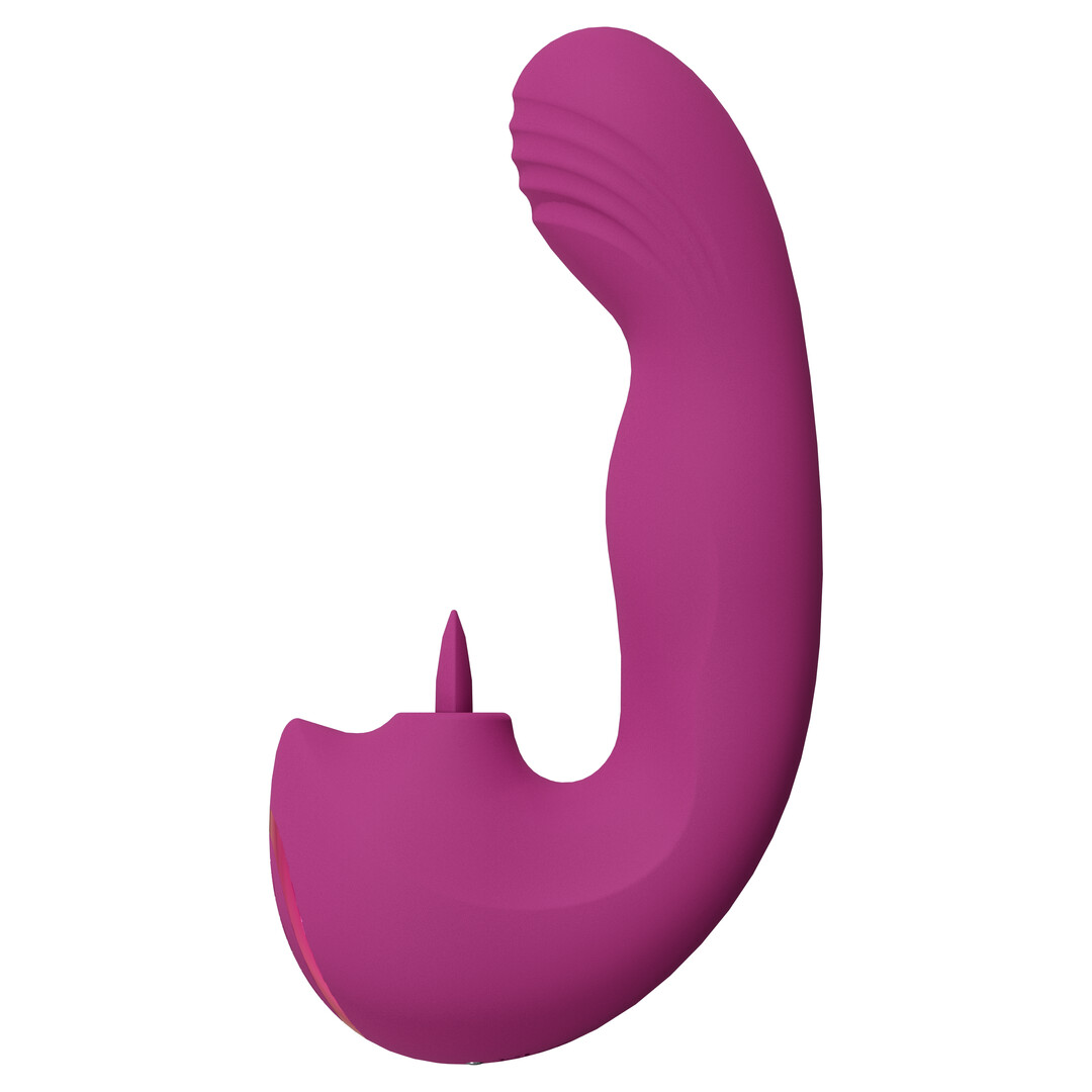 Yumi - Triple Motor G-Spot Vinger Beweging Vibrator en Flickering Tongue Stimulator - Roze - Afbeelding 5
