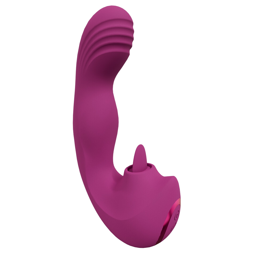 Yumi - Triple Motor G-Spot Vinger Beweging Vibrator en Flickering Tongue Stimulator - Roze - Afbeelding 6
