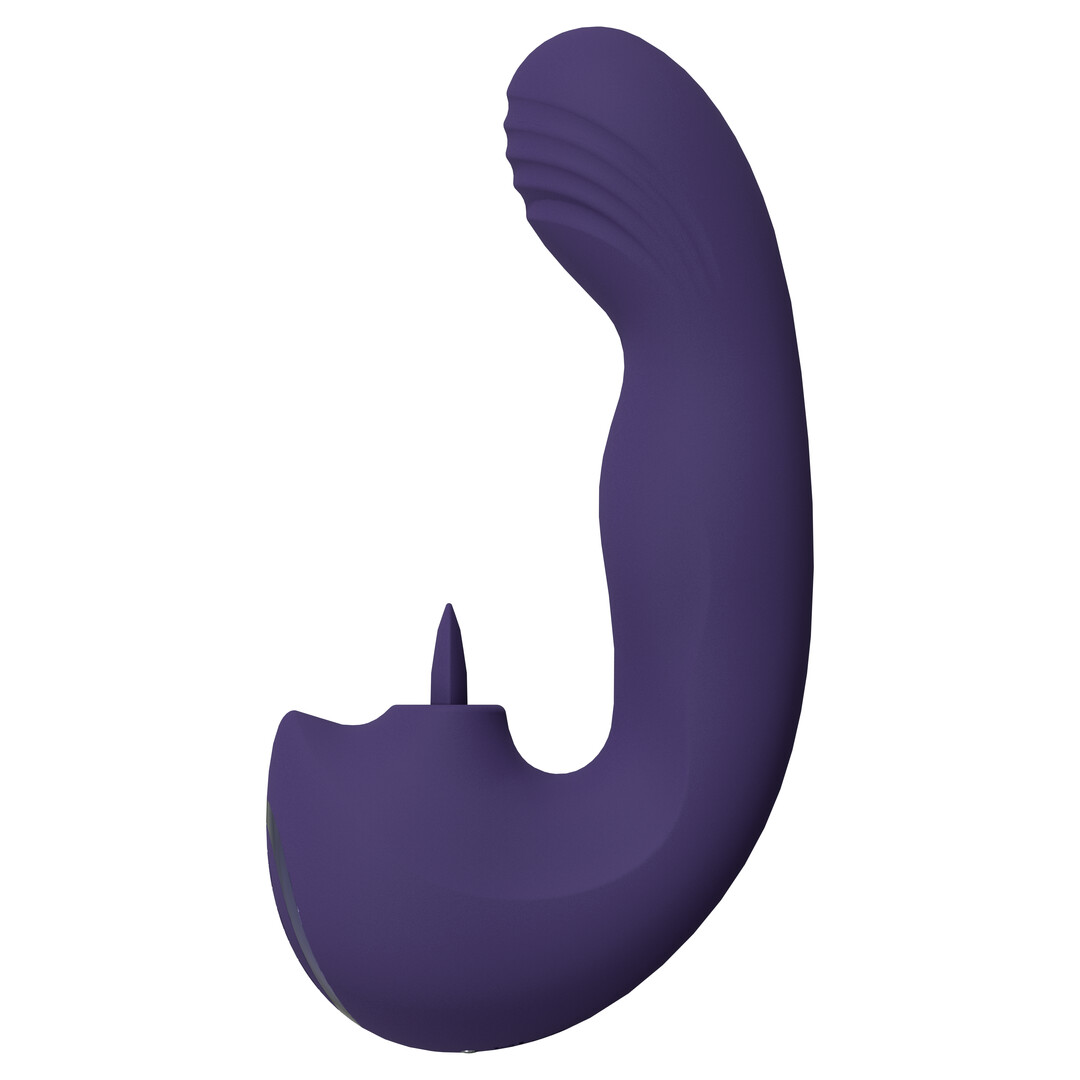 Yumi - Triple Motor G-Spot Vingerbeweging Vibrator en Flickerende Tong Stimulator - Paars - Afbeelding 5