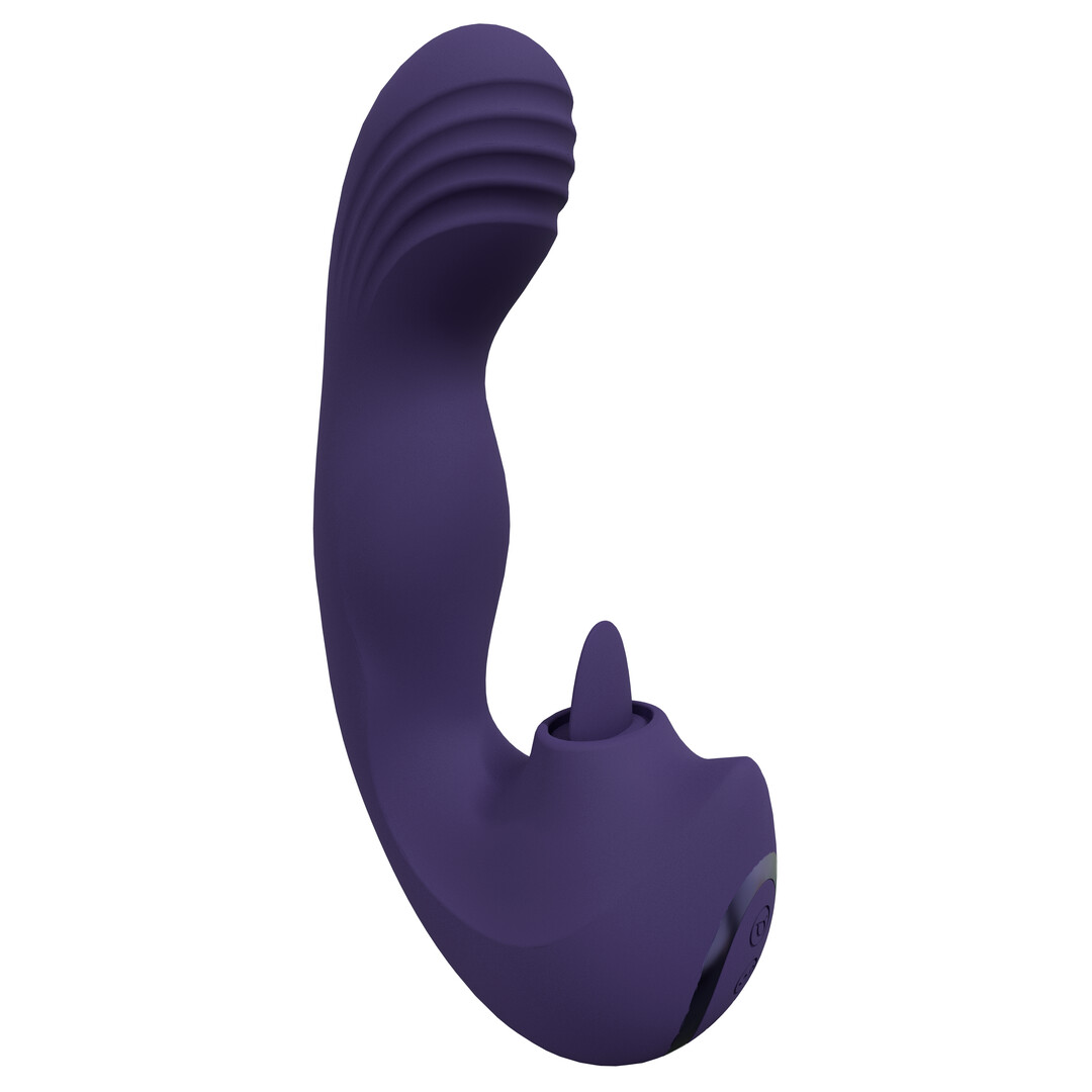 Yumi - Triple Motor G-Spot Vingerbeweging Vibrator en Flickerende Tong Stimulator - Paars - Afbeelding 6