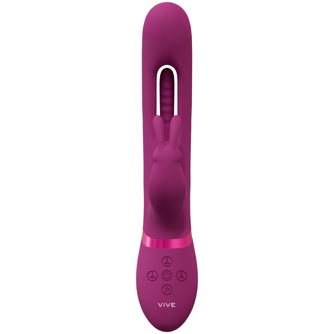 Mika - Triple Motor - Vibrerende Rabbit met Innovatieve G-Spot Flapper Stimulator - Roze - Afbeelding 5