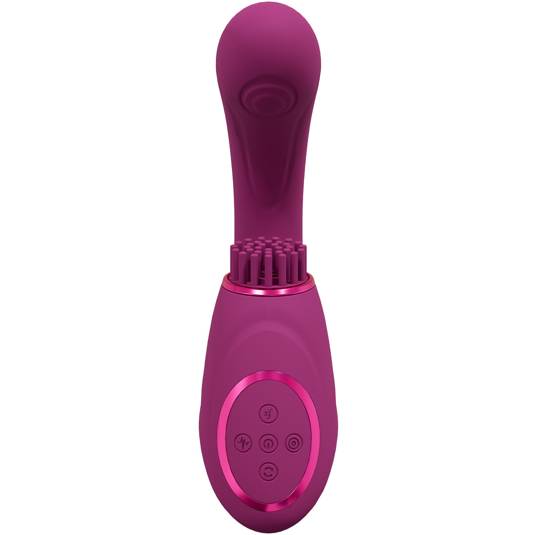Gen - Drie Motoren G-Spot Vibrator met Pulse Wave en Vibrerende Haren - Roze - Afbeelding 6