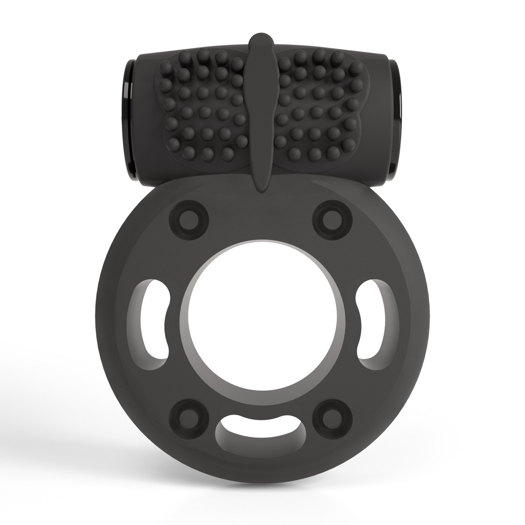 Booster - Cockring met Vibrerende Bullet - Zwart - Afbeelding 6