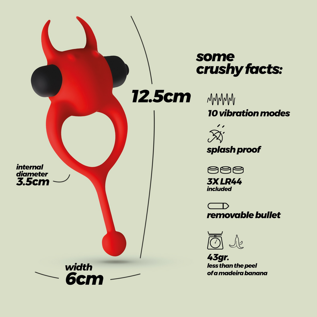 Daemon - Vibrerende Cockring - Rood - Afbeelding 6