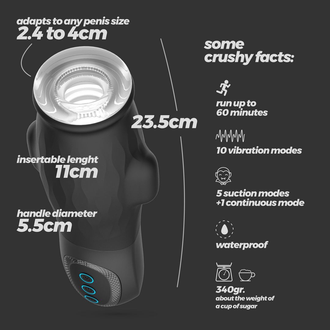 Gargantua - Suction Masturbator with Removable Sleeve and Lubricant - 0.3 fl oz / 10 ml - Afbeelding 7