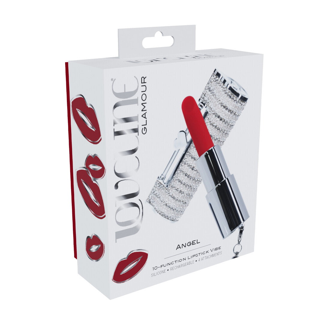 Angel - Lipstick Vibrator with 4 Attachments - Clear - Afbeelding 2