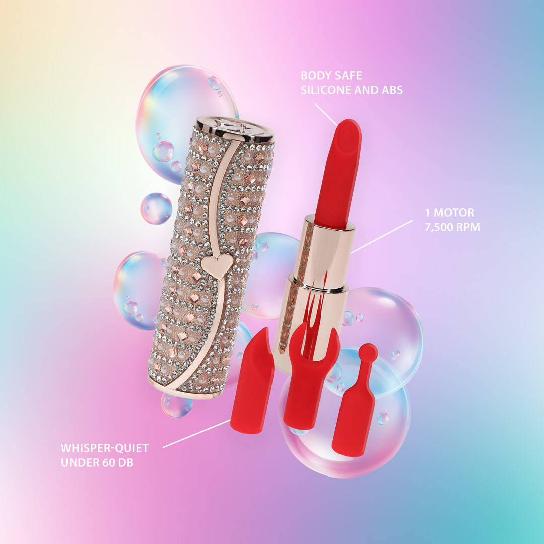 Tiffany - Lipstick Vibrator with 4 Attachments - Pink - Afbeelding 7