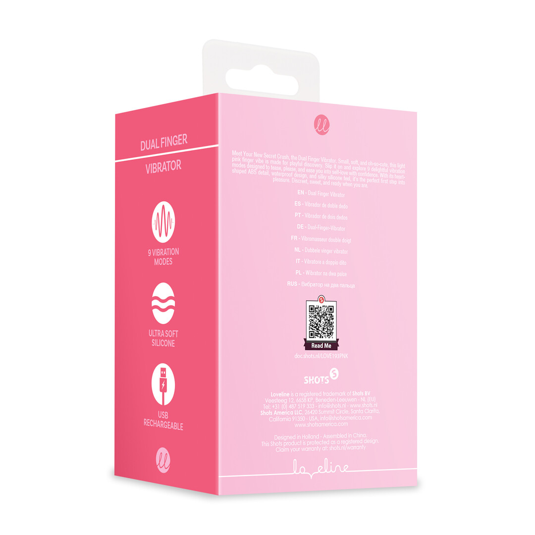Vinger Dubbele Vibrator - Roze - Afbeelding 3