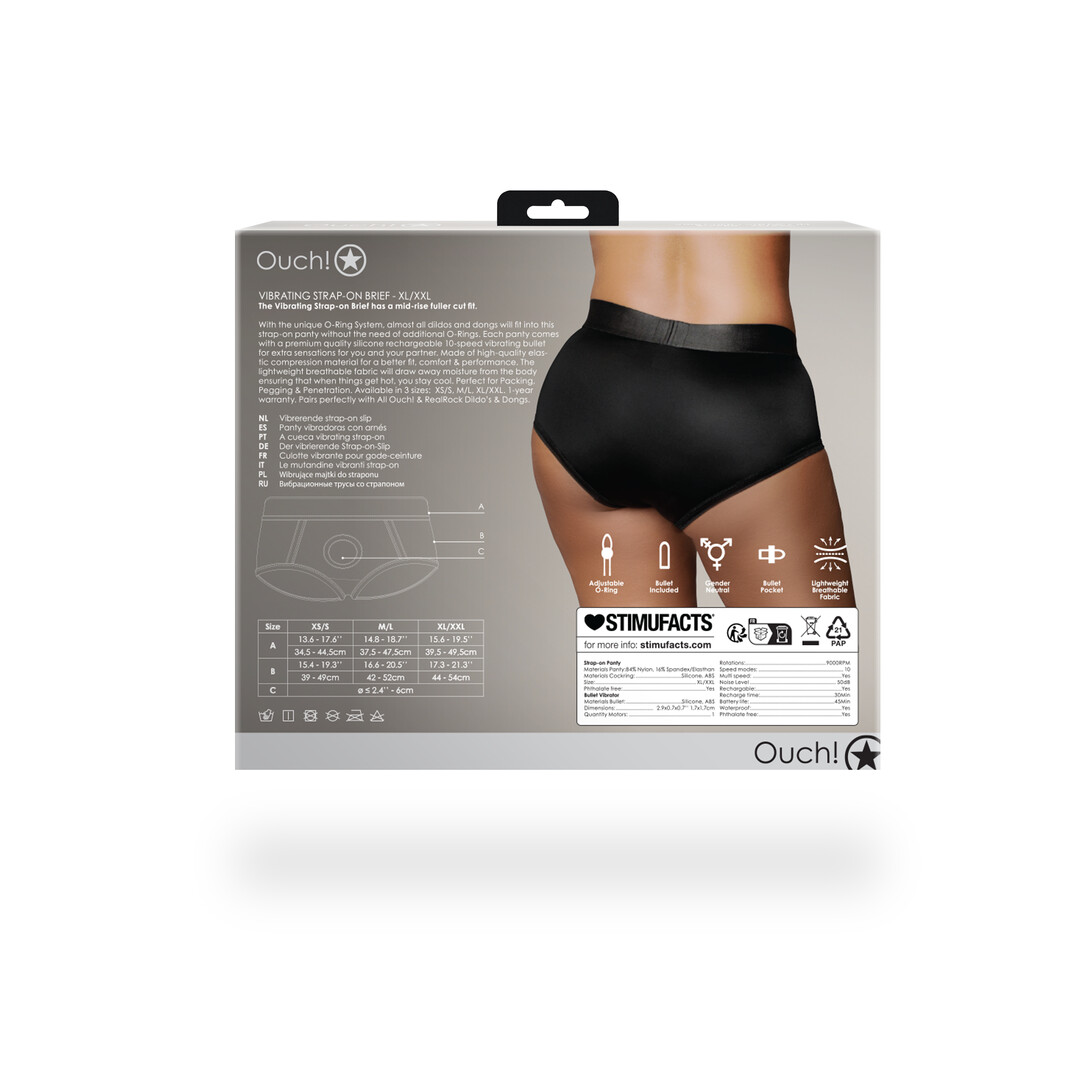 Vibrerende Strap-on Boxershort - XL/XXL - Zwart - Afbeelding 4